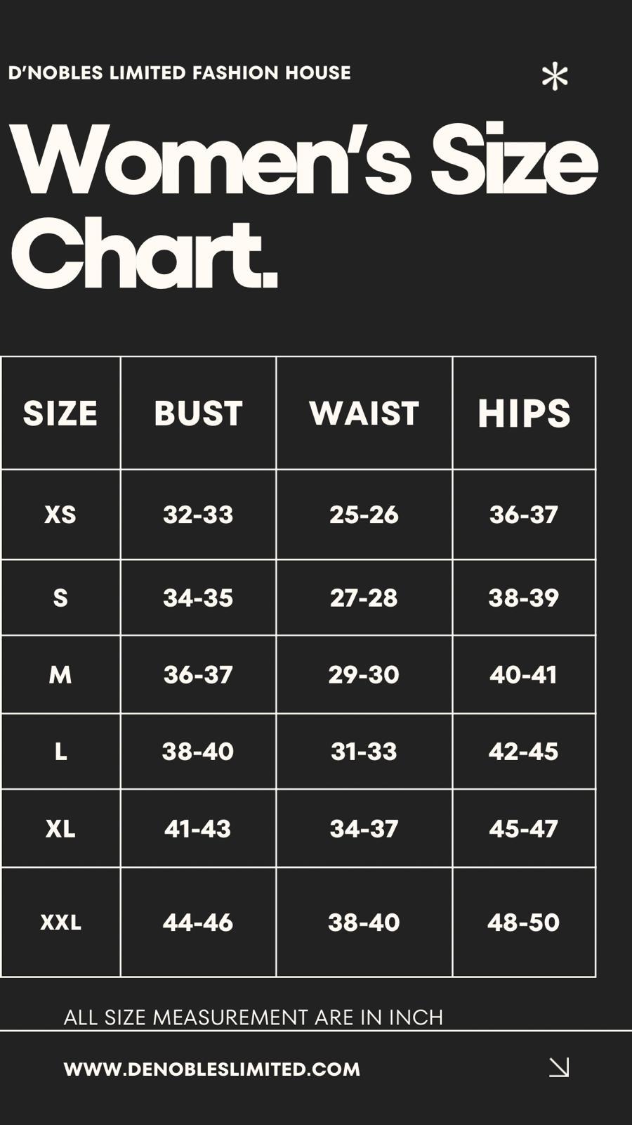 Women's Size Chart